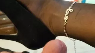 Sissy in Panties and Thigh Highs and Heels.