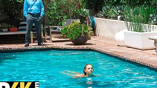 DADDY4K. Nymph enjoys taboo sex with BF's dad on hot summer day