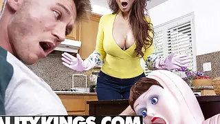 MILF Goddess With Big Tits Syren De Mer Finds A Way To Get Her Stepson To Fuck Her - Reality Kings