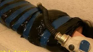 Plastic Mummification With Girl