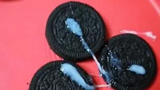 Got milk? Oreos and cum - Cum on food 1