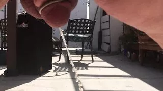 Quick solo piss outside