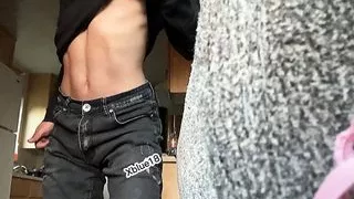 Sweet young Virgin plays with her beautiful body and cute big cock (xblue18)