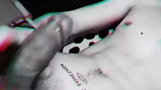 Sexy skinny Russian boy jerks his big hard cock