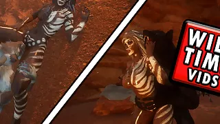 3D Monster Werewolf with Tribal Girl