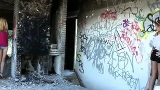 Facial as blonde Eli Tetona is fucked by a fat dude