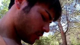 Brunette Samia Durate boinked and cummed on in the woods