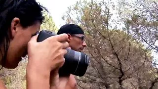 Big tits brunette Milya Fucked outdoors as she is