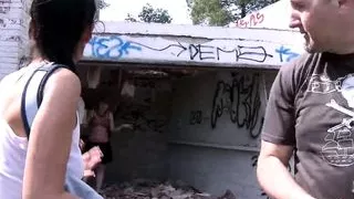 Bluttie Kat anally fucked outdoors with a big cock