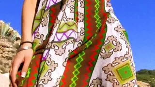 Titty fucking Karmen Diaz on the beach after wet squirting