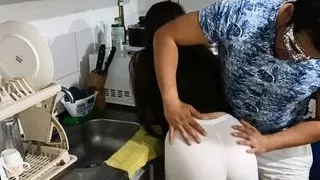 Slutty Cousin Fucking Her Favorite Cousin In The Kitchen 1-2