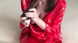 POV cuckold by Mistress Mary with BBC dildo