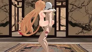 fucked a cute cat girl with a tight pussy and a small elastic ass