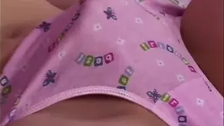 Sweet Little April Fingering her tight pussy on Bed