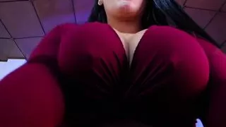 Brazier placed on my big tits, appreciate my nice discharge and play with my big tits