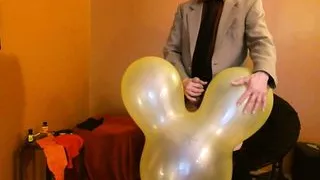 Balloonbanger 70) Mickey Mouse Balloon Pop and Shave. (Session ends in Video 71)