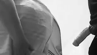 jerking off a big dick to a cumshot