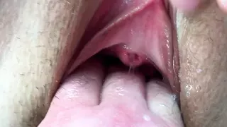 Fucking Wife's Pussy. Cum inside. Vagina Fisting. Female Orgasm. Close-Up.