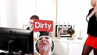 Daynia's IT Department Covers All Her Needs Whether That's A PC Virus Or Her Squirting Ass - MyDirtyHobby