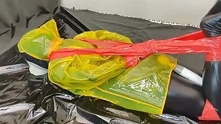 NANA Style Raincoat hogtie bondage and play