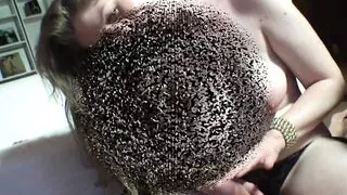 Nylon Dominatrix Eleonora redeems her cleaning maid and foot massage slave with handjob