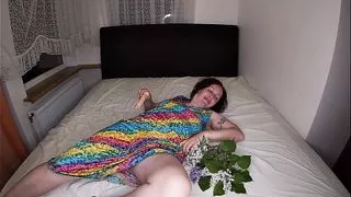 Hot Wife Found a Dildo in a Flower Bouquet