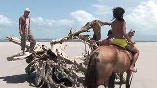 Brunette diva loves threesome sex with anal and double