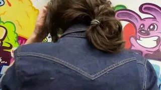 Slutty blonde Lucy Love strips her tits on Kai's cock