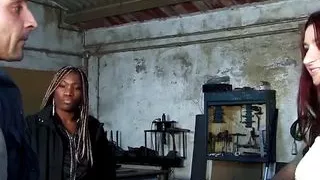 threesome interracial anal orgy with double penetration