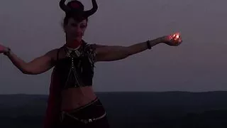 Night Dance with electric candles