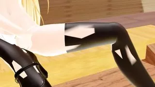 schoolgirl masturbates her wet tight pussy through her panties