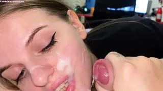 Blowjob under the blanket