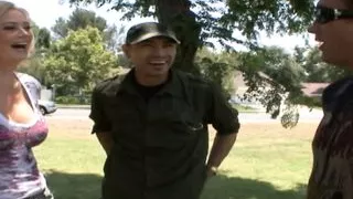 Hot blonde gets taken by a man and fucked – she loves it!