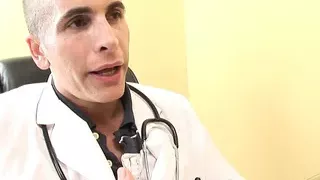 Sexy Asian slut with heart tattoo gets doc’s advice and dick!