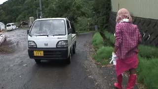 No way! She runs away from work and lets strangers bang her hairy Japanese cunt!