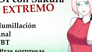 Spanish JOI extremo con Sakura. Anal, humillacion, etc...