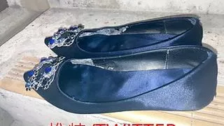 beauty in blue flat shoes