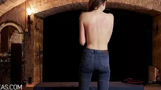 Teen Girl with Natural Tits Whipped