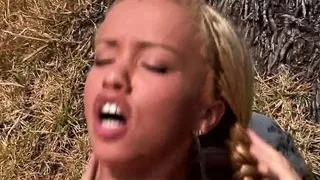 Ebony Woman - Ebony Nirina Campbell gives blowjob and has anal sex