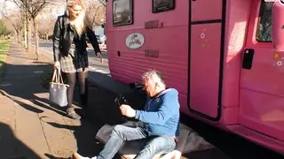 Grandpa picks up German Teen in Public and fucks her in car