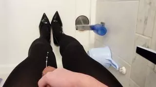 Pantyhose High Heel Cum