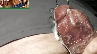 Pre-Cum on my fat tool Beer Can Bear