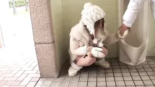 hot looking Japanese milf pisses and get fucked hard in public by big cock