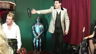 A group of horny women participate in a friendly orgy