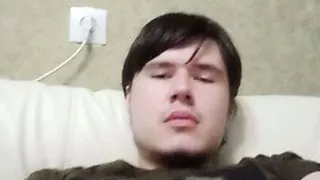 Cute chubby gay masturbate fat cock