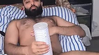 Fleshlight worship with prostate massager