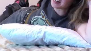 Sweaty Pantyhose Pillow Masturbation