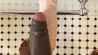 BBC cums on friends dildo