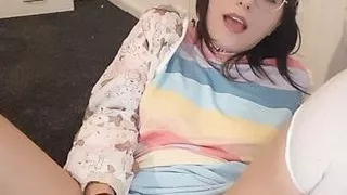 Young petite Latina teen girl masturbates with sextoy