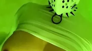 White Hot Crossdresser In Mask With Cumshot In Lingerie